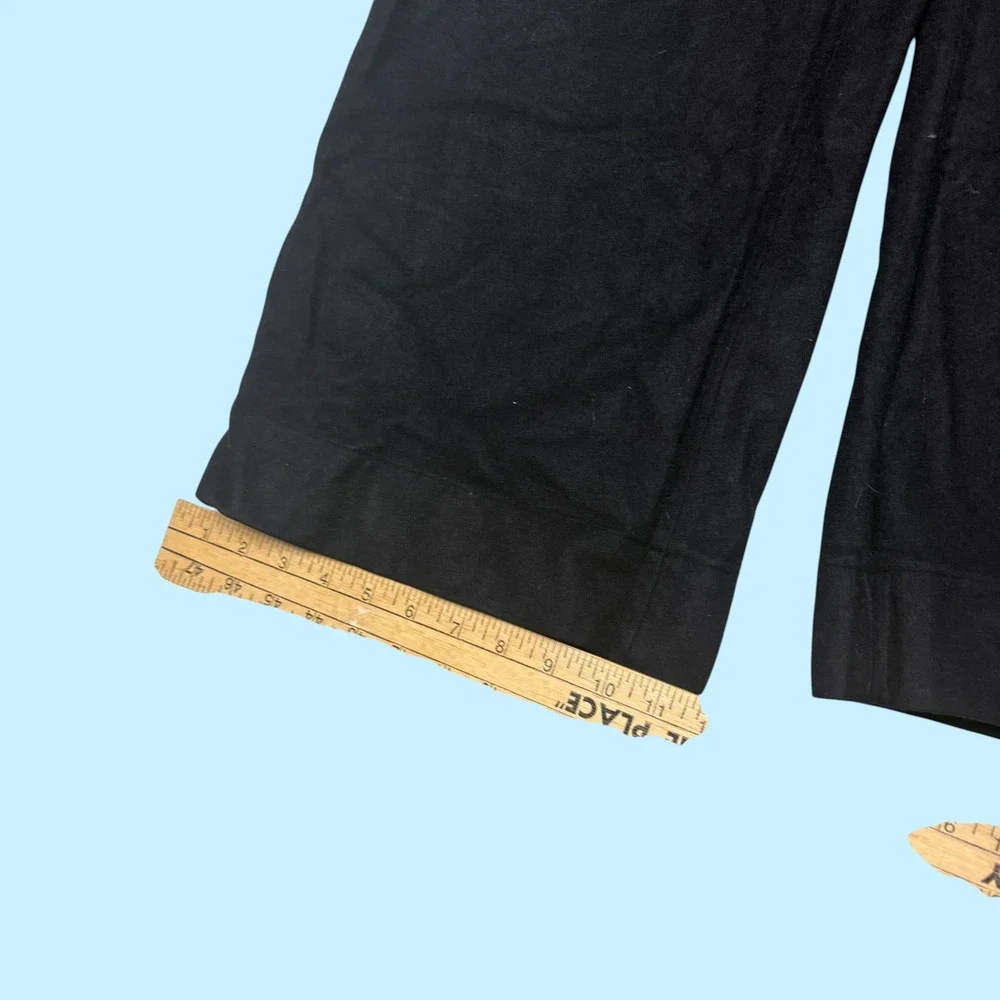 Vintage Naval Clothing Factory Black Wool Sailor Pants Lace Up Back 29x30